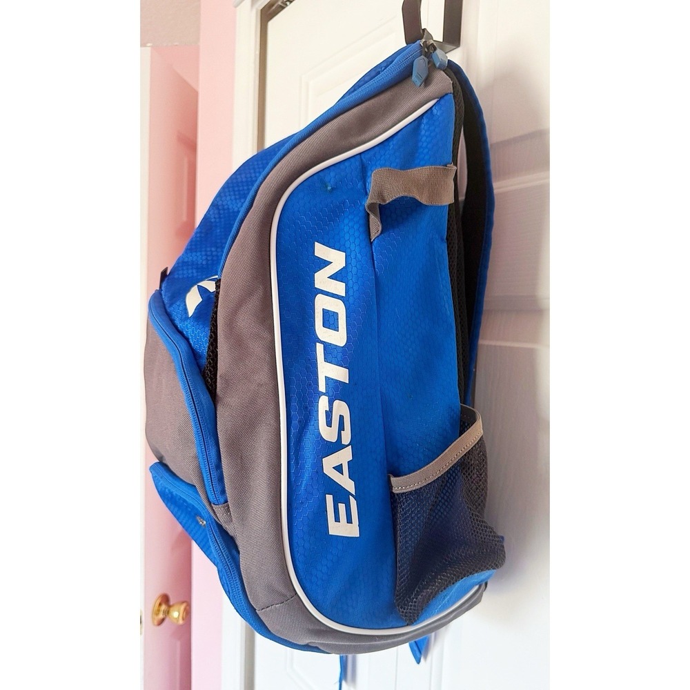 Easton Softball Backpack Blue/Black For Sports Equipment 8" Tall 20" Long - Picture 2 of 12